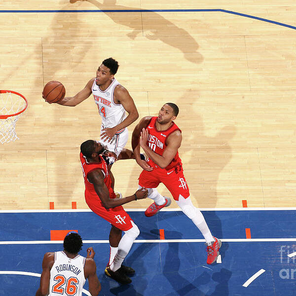 Nba Pro Basketball Art Print featuring the photograph Houston Rockets V New York Knicks by Nathaniel S. Butler