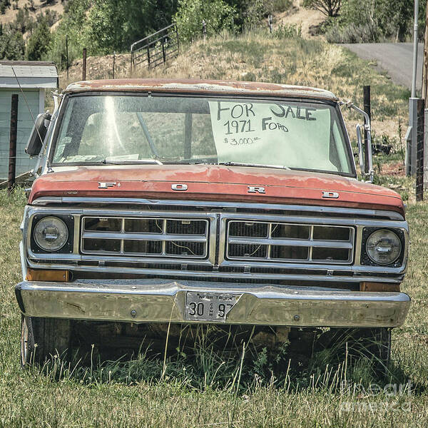 Ford Art Print featuring the photograph 1971 Ford Pickup Truck for Sale in Utah by Edward Fielding
