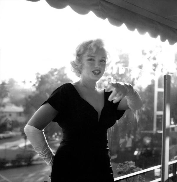 People Art Print featuring the photograph Marilyn Monroe At The Beverly Hills #2 by Michael Ochs Archives