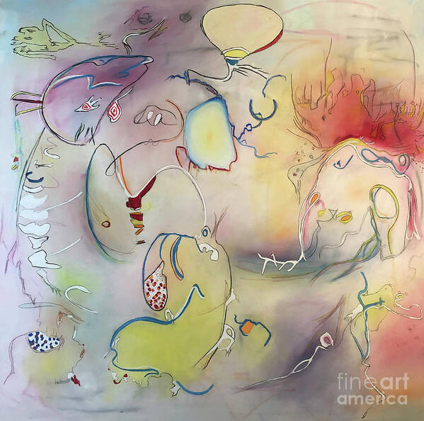 Abstract Art Print featuring the painting Untitled #3 by Jeff Barrett