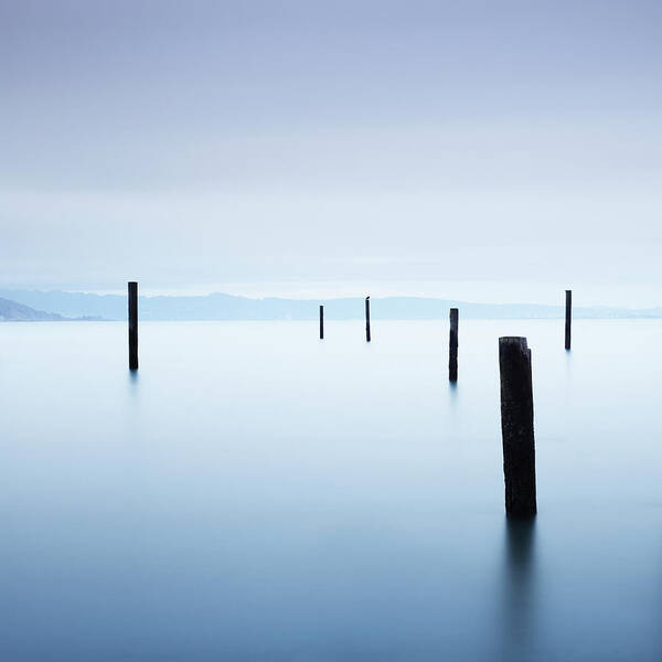 Lake Art Print featuring the photograph 6 Postes En Sausalito by Moises Levy