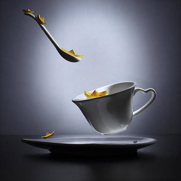 Origami Art Print featuring the photograph A Cup Of Tea For A Daydreamer by Victoria Ivanova