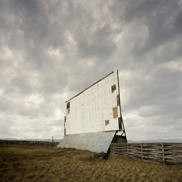 Projection Screen Art Print featuring the photograph Abandoned Drive-in Movie Theater Screen by Ed Freeman