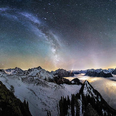 Milky Way Art Print featuring the photograph Above The Clouds by Dr. Nicholas Roemmelt