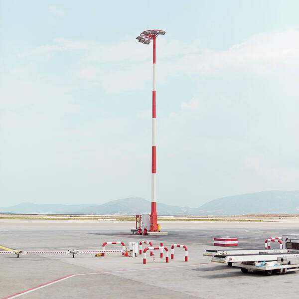 Pole Art Print featuring the photograph Airport Runway by Roc Canals Photography