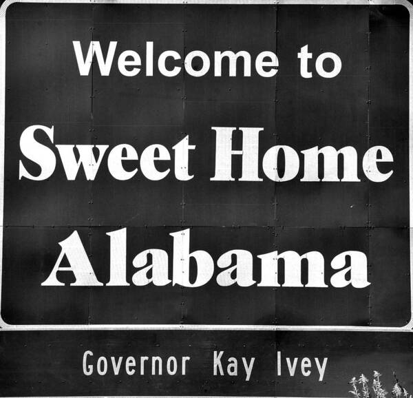 Alabama Art Print featuring the photograph Alabama state welcome sign by David Lee Thompson