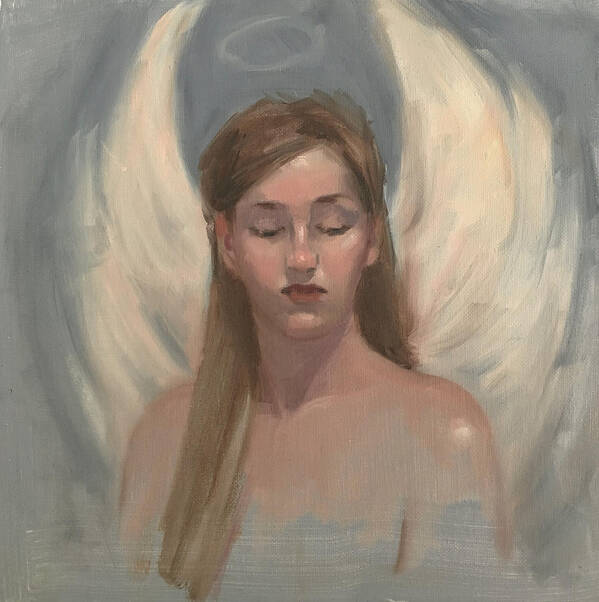 Angel Art Print featuring the painting Angel by Elizabeth Jose