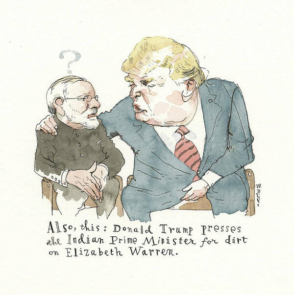 Captionless Art Print featuring the painting Another Whistle Blown by Barry Blitt
