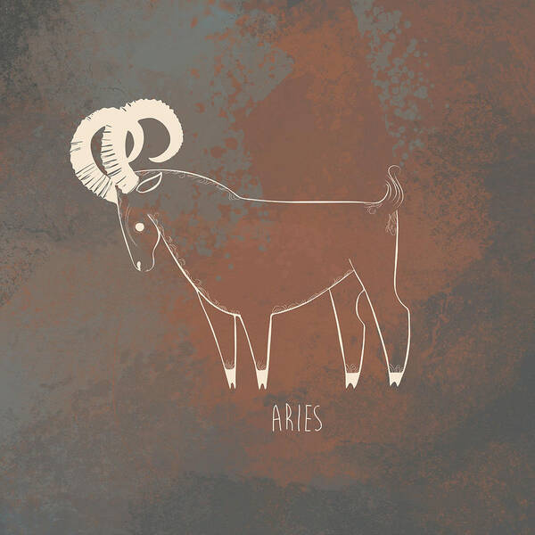  Industrial Wall Art Art Print featuring the digital art Aries by Kristina Vardazaryan