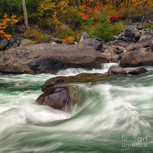 Fall Art Print featuring the photograph Autumn River Dance by Michael Dawson