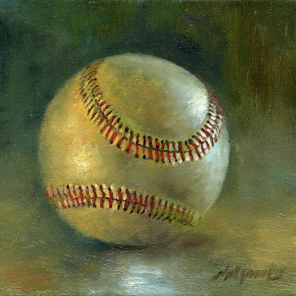 Athletic Equipment
Baseball Art Print featuring the painting Baseball #8 by Hall Groat Ii