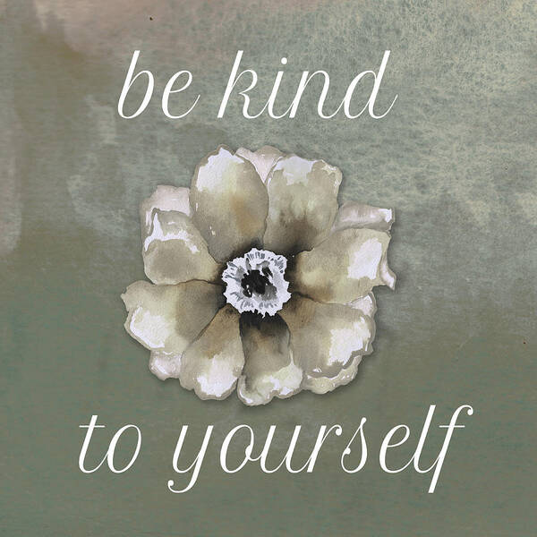 Be Art Print featuring the mixed media Be Kind by Elizabeth Medley