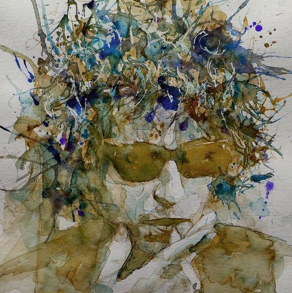 Bob Dylan Art Print featuring the painting Bob Dylan - Knocking On Heavens Door by Paul Lovering
