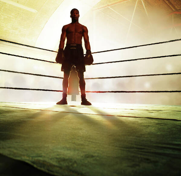 One Man Only Art Print featuring the photograph Boxer Standing In Corner Of Ring by Gandee Vasan