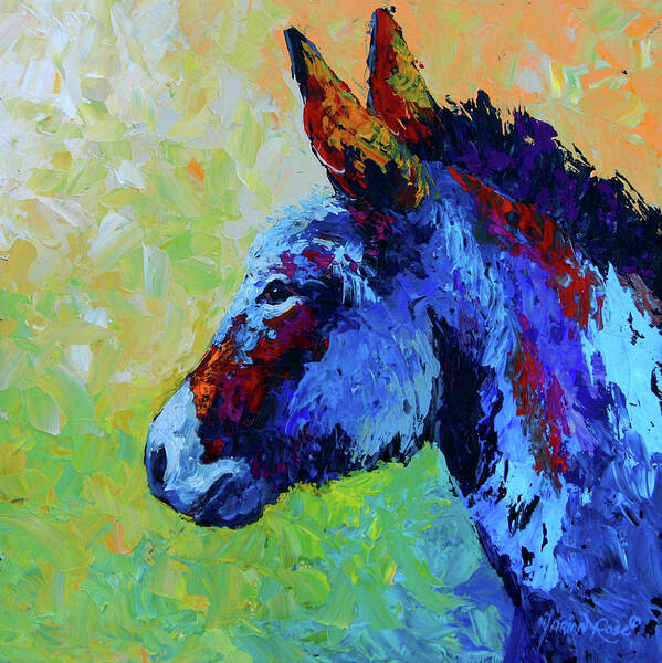 Burro Art Print featuring the painting Burro by Marion Rose