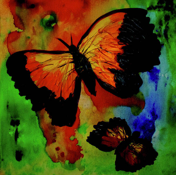 Butterfly Art Print featuring the painting Butterfly by Patricia Piotrak