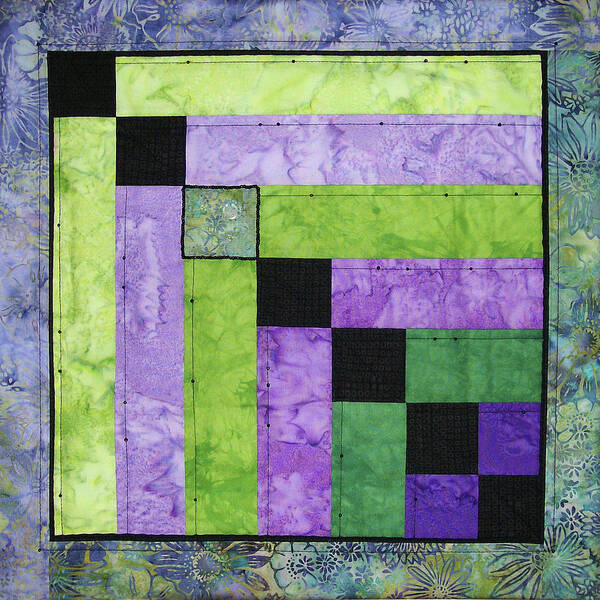 Art Quilt Art Print featuring the tapestry - textile Celebrate Your Differences by Pam Geisel