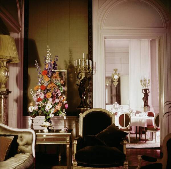 Interior Art Print featuring the photograph Christian Dior's Living Room In Paris by Horst P. Horst