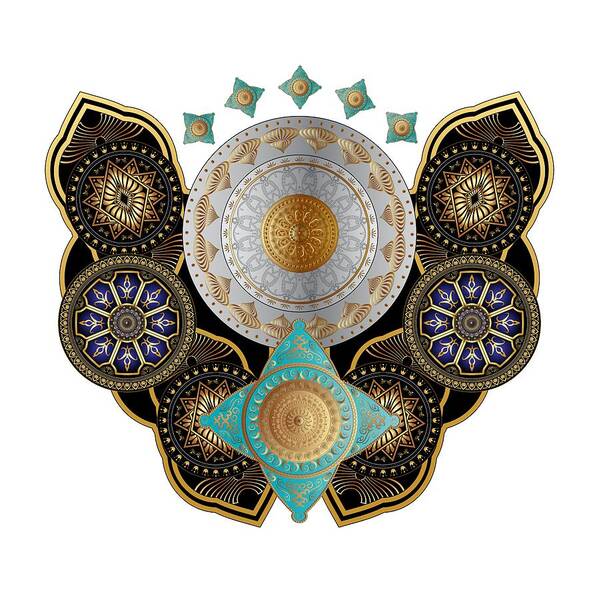 Mandala Art Print featuring the digital art Circumplexical N0 3662 by Alan Bennington