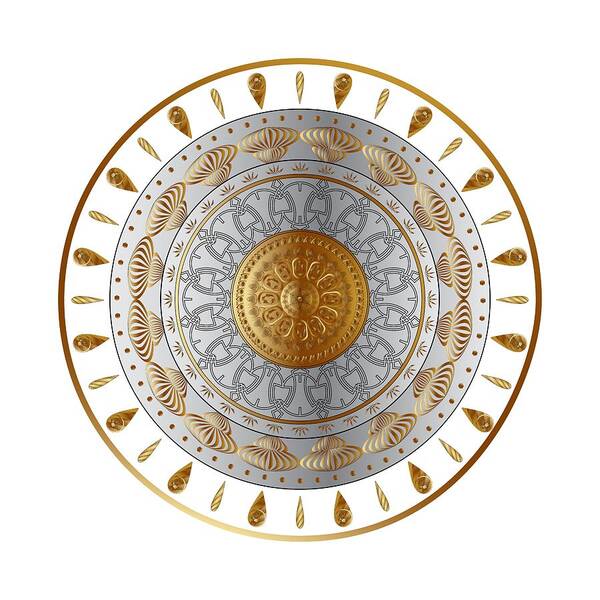 Mandala Art Print featuring the digital art Circumplexical No 3532 by Alan Bennington