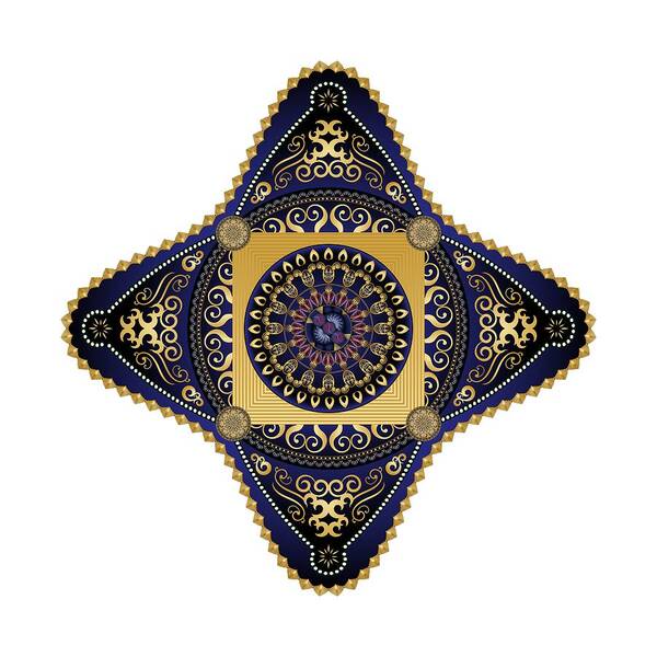 Mandala Art Print featuring the digital art Circumplexical No 3625 by Alan Bennington