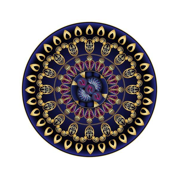Mandala Art Print featuring the digital art Circumplexical No 3628 by Alan Bennington