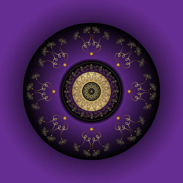 Mandala Art Print featuring the digital art Circumplexical No 3817 by Alan Bennington