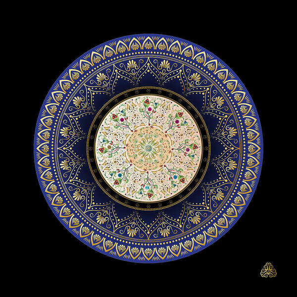 Mandala Art Print featuring the digital art Circumplexical No 3957 by Alan Bennington