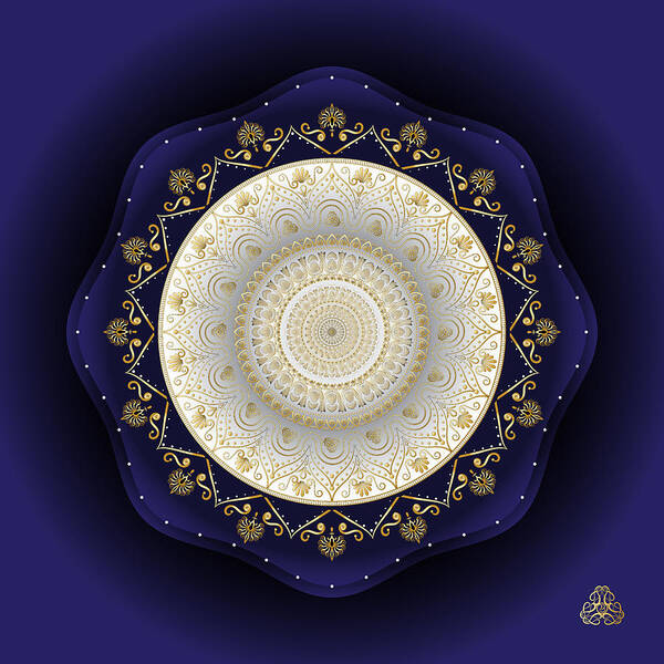 Mandala Art Print featuring the digital art Circumplexical No 3976 by Alan Bennington
