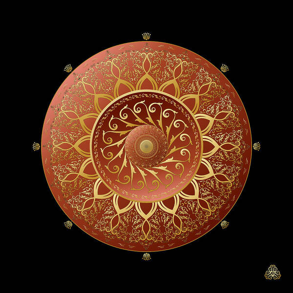 Mandala Art Print featuring the digital art Circumplexical No 4023 by Alan Bennington