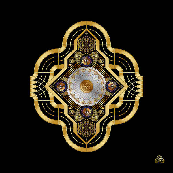Mandala Art Print featuring the digital art Circumplexical No 4026 by Alan Bennington