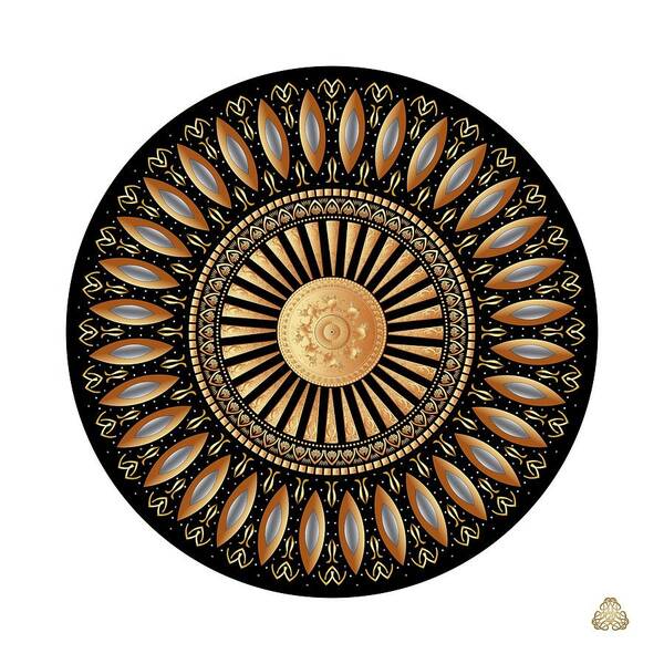Mandala Art Print featuring the digital art Circumplexical No 4035 by Alan Bennington
