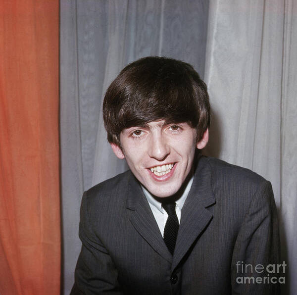 People Art Print featuring the photograph Closeup Photograph Of George Harrison by Bettmann