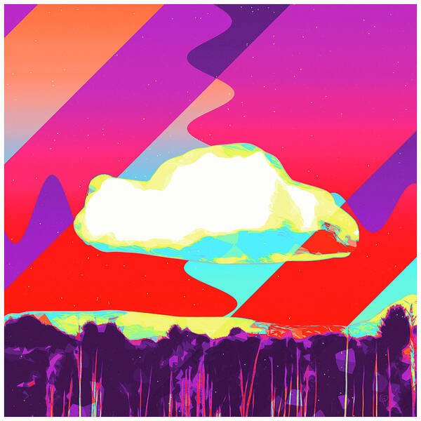 Abstract Art Print featuring the digital art Cloud by George Pennington