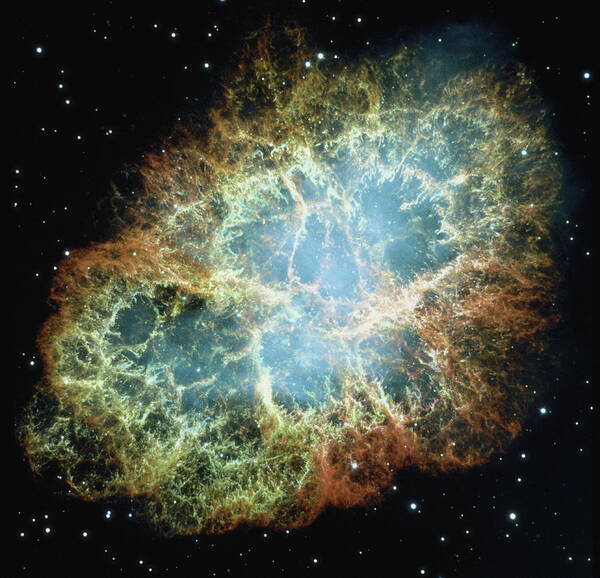 Outdoors Art Print featuring the photograph Crab Nebula Exploding Star by Stocktrek