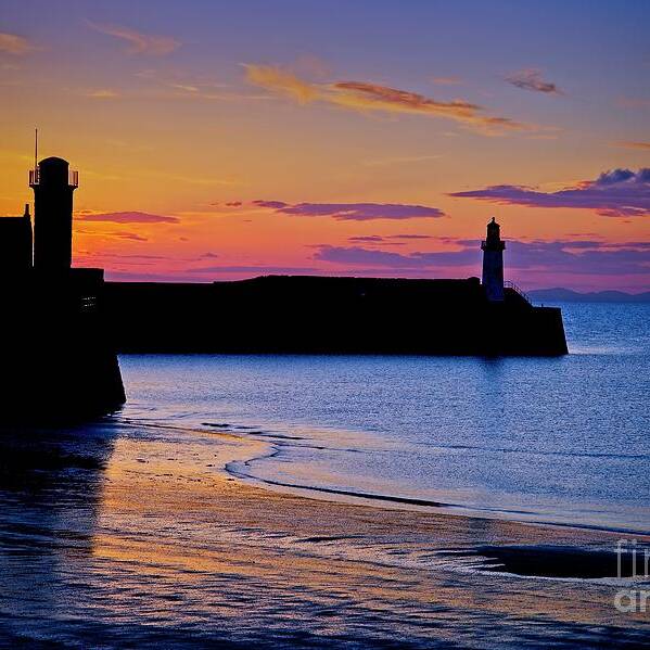 Sunset Art Print featuring the photograph Cumbrian Sunset at Whitehaven by Martyn Arnold
