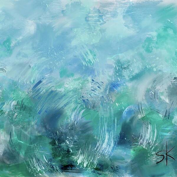 Seascape Art Print featuring the digital art Dash and Splash by Sherry Killam