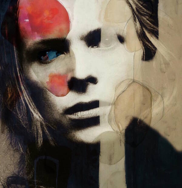 David Bowie Art Print featuring the mixed media David Bowie - This Is Not America by Paul Lovering