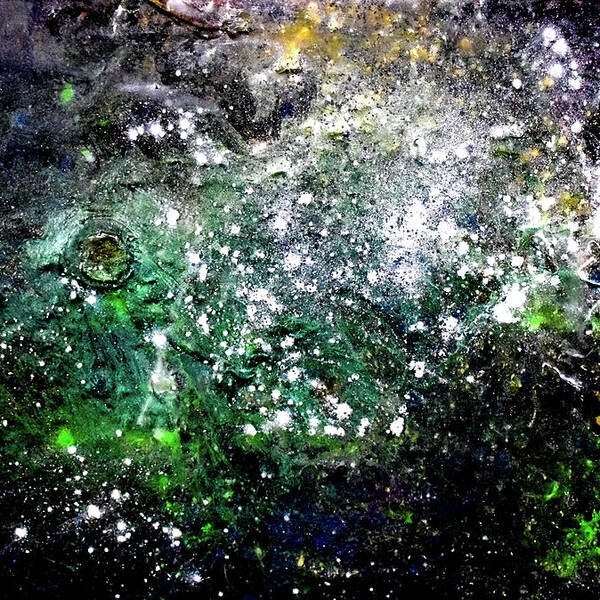 Space Art Print featuring the photograph Emerald Nebula by Patsy Evans - Alchemist Artist