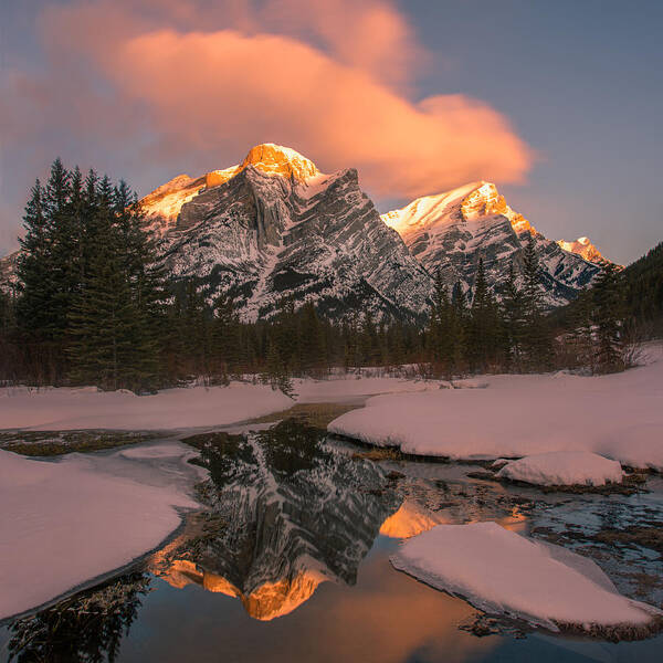 Snow Art Print featuring the photograph Epic Sunrise by Leah Xu