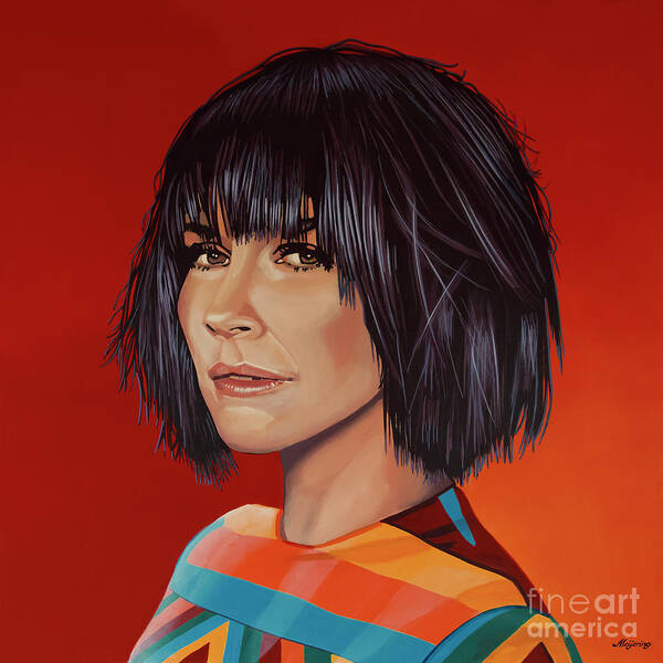 Evangeline Lilly Art Print featuring the painting Evangeline Lilly Painting by Paul Meijering