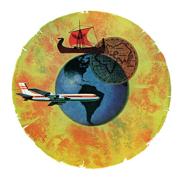 Airplane Art Print featuring the photograph Evolution Of Global Travel by Graphicaartis