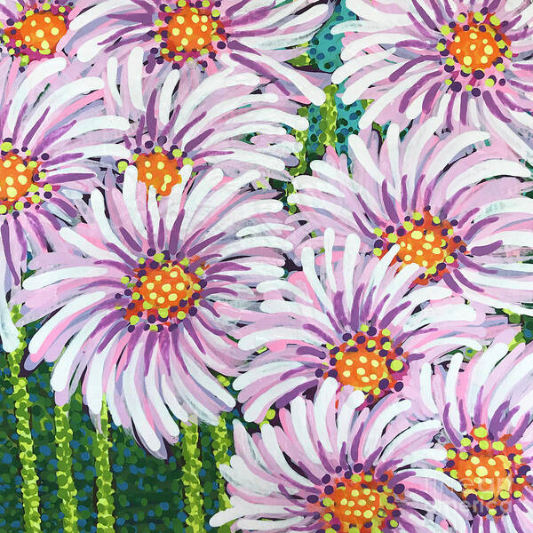 Floral Art Print featuring the painting Floral Whimsy 1 by Amy E Fraser