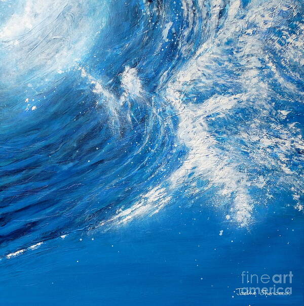 Ocean Art Print featuring the painting Fluidity by Jackie Sherwood