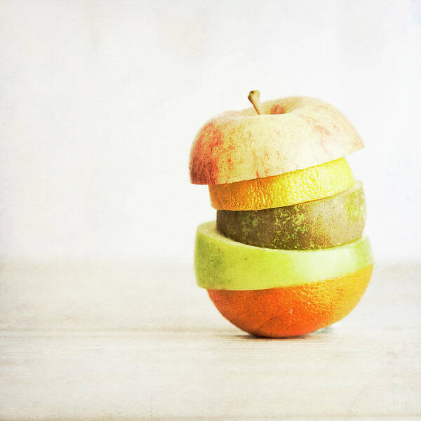 Fruit Pieces As One Art Print featuring the photograph Fruit Pieces As One by Tom Quartermaine