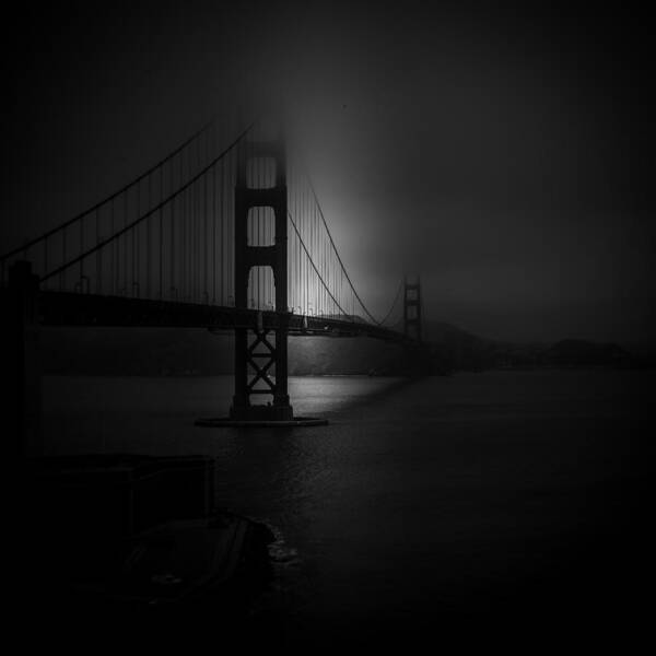 Golden Gate Art Print featuring the photograph Golden Gate - Night Study by Stefan Buder