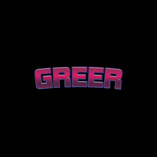 Greer Art Print featuring the digital art Greer #Greer by TintoDesigns