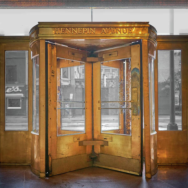 Minneapolis Art Print featuring the photograph Hennepin Ave door in Minneapolis Lumber Exchange Building by Jim Hughes