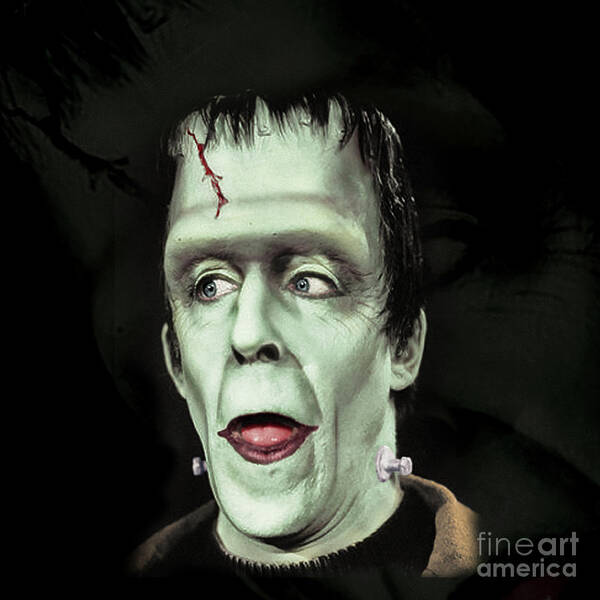 Herman Munster Art Print featuring the digital art Herman Munster by Franchi Torres