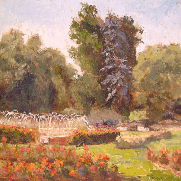 Nature Art Print featuring the painting Hopes and Smiles at Park of Roses by Robie Benve